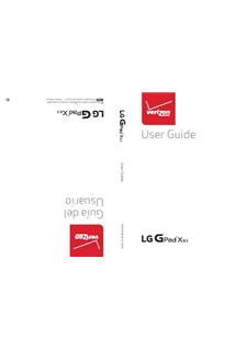 LG G Pad X8.3 manual. Tablet Instructions.